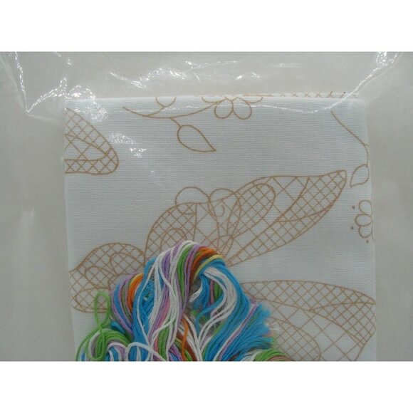 Golden Bee Quik-Cross Stamped Cross Stitch Butterflies Pillow Cover 20176 kit - Picture 7 of 7